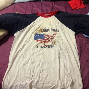 The Mountain USA Flag Short Sleeve Tee - Navy and White